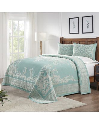 Superior Adalie Vintage Medallion Lightweight Woven Jacquard Oversized Cotton Blend Bedspread Set