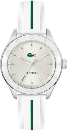 Lacoste Billie Silicone Strap Watch, 36mm in White at Nordstrom