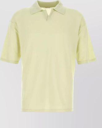 Auralee wool polo shirt short sleeves collar