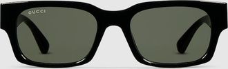 Gucci Rectangular Frame Sunglasses, Black