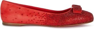 Ferragamo Elegante Ballerinas - Dames - Ballerinas - Rood - 35 EU - Leer - Schoenen