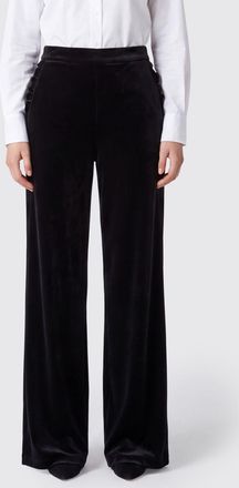 Emporio Armani Pantaloni palazzo in velluto a gamba larga con rouches