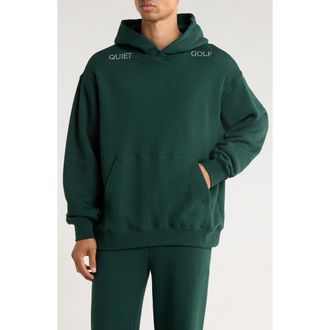 Quiet Golf Logo Hoodie in Forest at Nordstrom Rack, Size Small