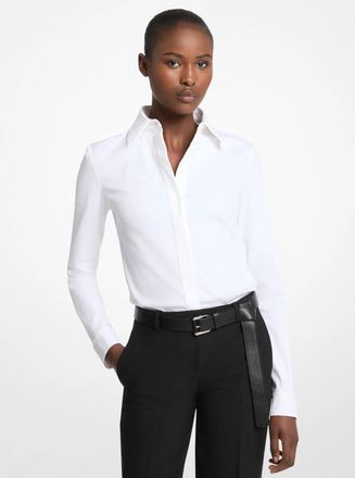 Michael Kors Hansen Stretch Cotton Poplin Shirt