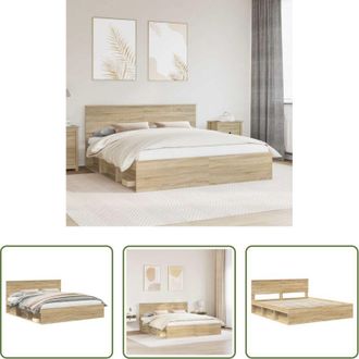 vidaXL Letto in legno - Struttura del letto Sonoma 180 x 200 cm Pino massello