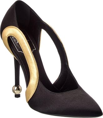 Roger Vivier Satin & Leather Pump