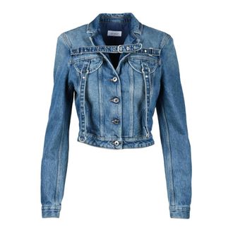 Off-white Denim Jackets, female, Blue, S, Cotton Denim Jacket