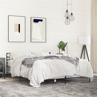 Berkfield Home Bed Frame without Mattress Grey Sonoma 140x190 cm
