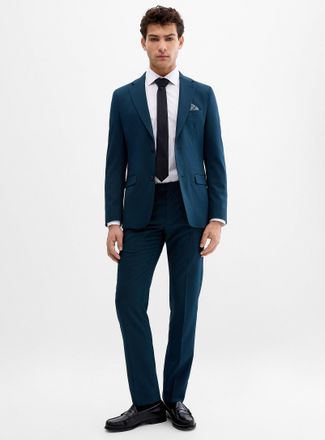 Soul of London Mens Two-tone thread piqu&eacute; suit Slim fit