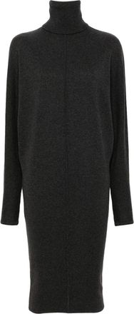 Saint Laurent knitted midi dress - women - Wool/Polyamide/Wool/Elastane - S - Grey