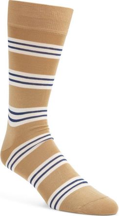 Pantherella Simpson Cotton Blend Dress Socks in Camel at Nordstrom, Size Medium