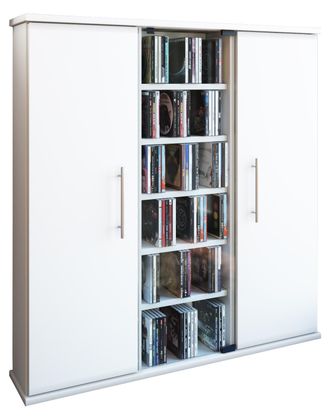 ebuy24 Madera Cd Dvd Stand Estante Santo Puerta De Vidrio 92x86x18 - Vcm