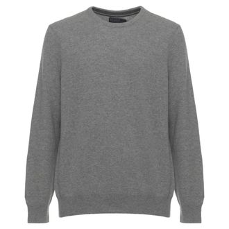 Ralph Lauren Su&eacute;ter de Cuello Redondo de Lana Merino - Knitwear - Hombre - Gris - XL