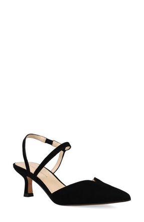 Pelle Moda Kearn Asymmetric Ankle Strap Pump in Black at Nordstrom, Size 6