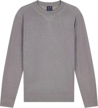 A|X Armani Exchange Pullover Regular Fit in Lyocell e Lana - - Sweatshirts & Hoodies - Uomo - Marrone - XS