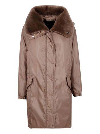 BLANCHA Straight Merino Shearling And Nylon Fabric Parka