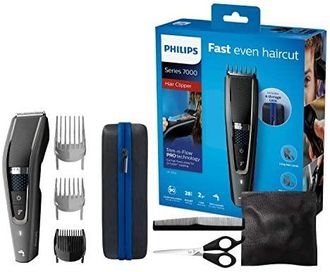 Philips Cortapelos Con Cuchillas De Titanio, 3 Peines Gu&iacute;a, 28 Ajustes De Longitud, 90 Min De Uso Sin Cable, Incluye Funda De Viaje, Color Negro - Philips