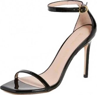 Stuart Weitzman Womens Nudist Curve Patent Sandals In Black