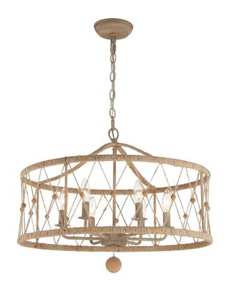 Crystorama Brixton 6 Light Burnished Silver Chandelier