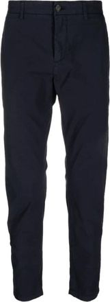 Department Five Stretch Chino Broek met Piping Detail - Heren - Chinos - Blauw - W34 - Katoen - Broeken