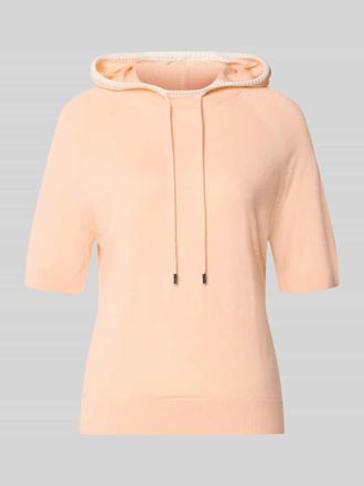 Marc Cain Relaxed Fit Hoodie aus Woll-Mix in Apricot, Gr&ouml;&szlig;e 38