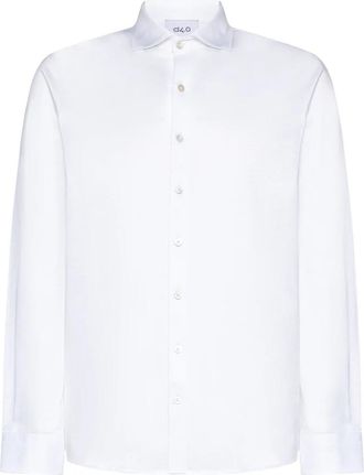 D4.0 Cotton Knit Shirt - Heren - Casual Overhemden - Wit - XL - Katoen - Overhemden