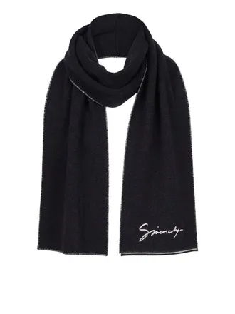 Givenchy Mens Bicolor Wool Scarf