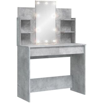 vidaXL Vidaxl - Dressing Table with led Lights Concrete Grey 96x40x142 cm