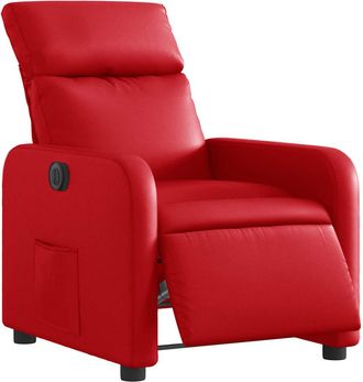 vidaXL Vidaxl - Sill&oacute;n Reclinable El&eacute;ctrico De Cuero Sint&eacute;tico Rojo