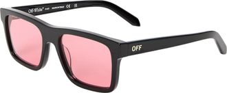 Off-white Off White Unisex Galena-zonnebril voor volwassenen in schildpadkleur (Zwart/Rood)