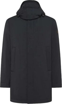 Peuterey Zwarte jas voor mannen Aw 24 - Heren - Parka Jassen - Zwart - 3XL - Polyester - Jassen