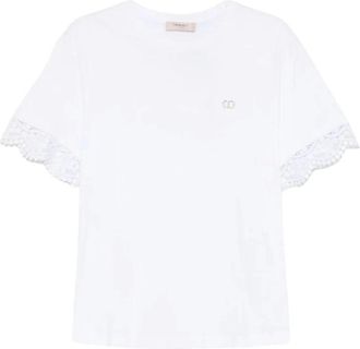 Twinset Dames, Tops, Wit, Maat: XS Katoen