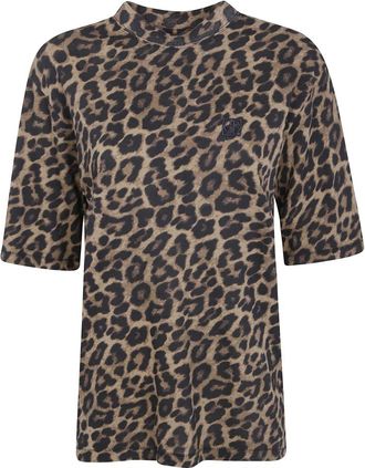 Anine Bing Tops, Dames, Bruin, XS, Denim, AVI Tee Shirt