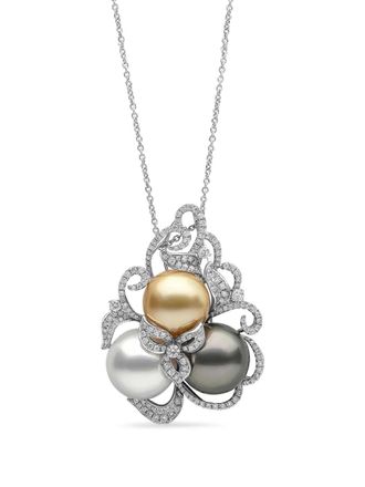 Yoko London Duchess pearl and diamond pendant - Silver