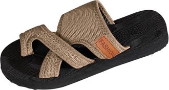 Generic Summer Sandals for Women Comfy Orthotic Slides Post Thong Slippers Lightweight Foam Sole Slide Sandals Low Wedge Beach Shoes Breathable Comfortable Me