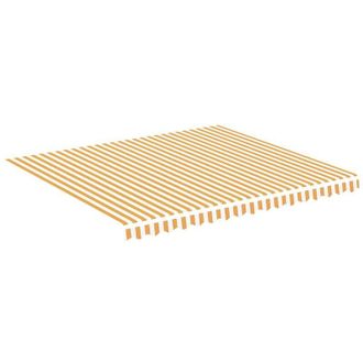 vidaXL Tela De Repuesto Para Toldo Amarillo Y Blanco 4x3,5 M Vidaxl