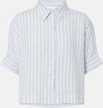 Velvet Greya striped cotton and linen shirt