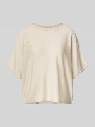 Comma Strickshirt mit Rundhalsausschnitt in Gold, Gr&ouml;&szlig;e XL