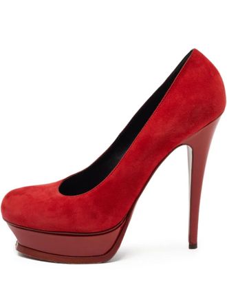 Saint Laurent 145mm leather pumps - Red