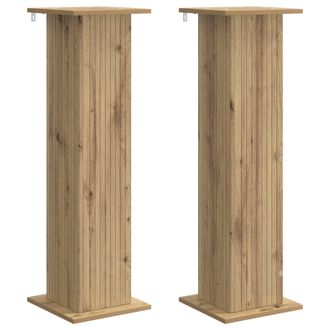 vidaXL Soporte De Plantas 2 Pcs Roble Artesanal 30,5 X 30 X 100,5 Cm Vidaxl