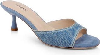 L'agence Arleen Slide Sandal in Light Denim at Nordstrom, Size 7.5