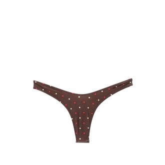 Frankies Bikinis Full Moon Polka-dot Bikini Bottoms