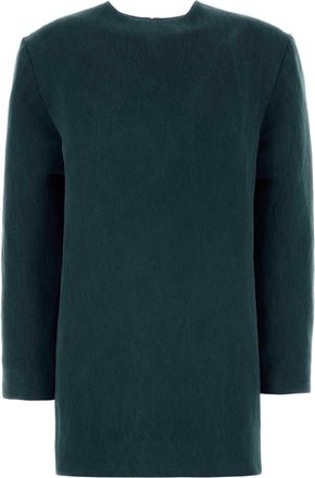 Saint Laurent Blue Satin Mini Dress