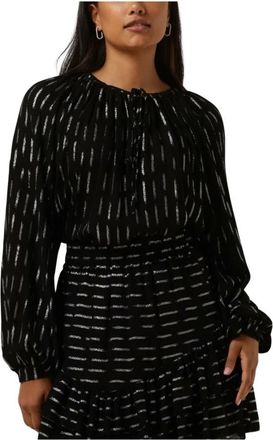 Amaya Amsterdam Zilver Adele Blouse Damesblouse - Dames - Blouses - Zwart - S - Overhemden