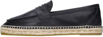 Castaner Nacho Moccasin Espadrille - Heren - Espadrilles - Zwart - 44 EU - Leer - Schoenen