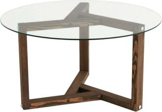 Dmora Mesa De Caf&eacute; Dperalt, Mesa De Centro Baja, Revistero Para Sof&aacute;, Estante De La Sala De Estar, 75x75h40 Cm, Nuez - Dmora