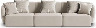 BLOOMINGLOFT 3-Sitzer Designsofa Chiara Samt