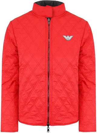 Armani Emporio Logo Womens Reversible Jacket - Red - Size 38 (Chest)