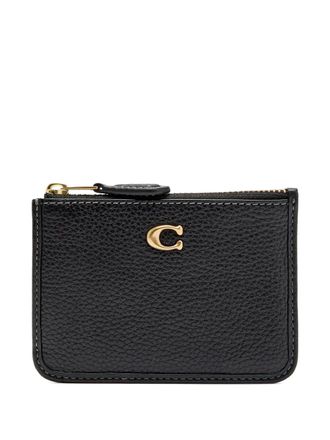 Coach mini ID leather zip-fastening wallet - Nero