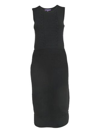 Ralph Lauren ribbed dress - women - Merino/Nylon/Spandex/Elastane - S - Black